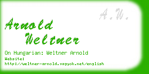 arnold weltner business card